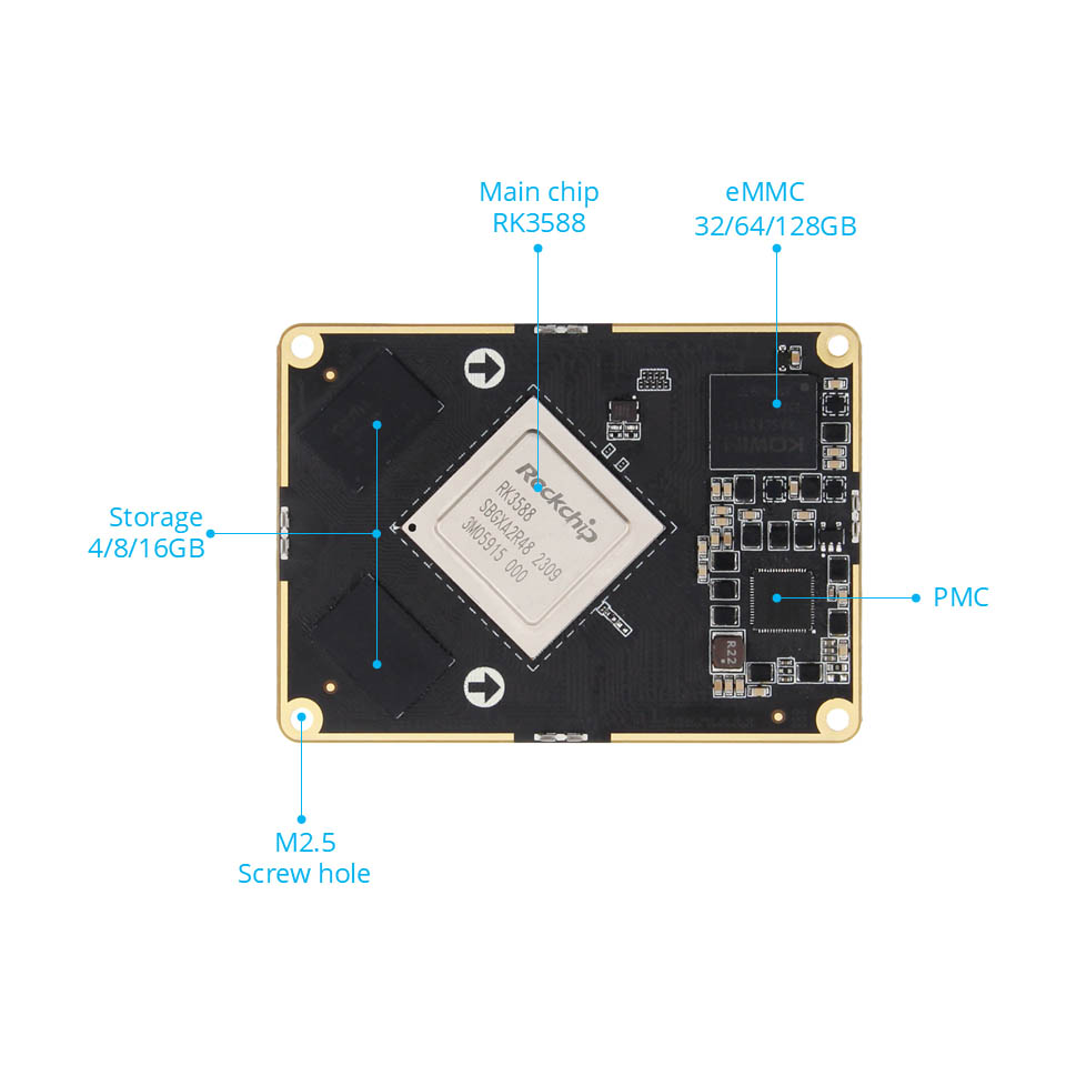 RockChip RK3588 placa principal para a placa
